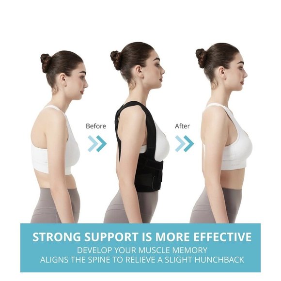 Back Brace and Posture Corrector Women Men Adjustable Lightweight Small Shaperky - Picture 3 of 8